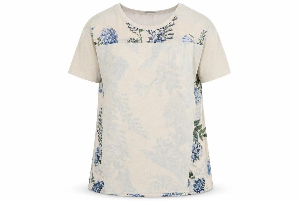 Front view of Next women’s multicoloured round neck floral polyester jumper, size UK 12