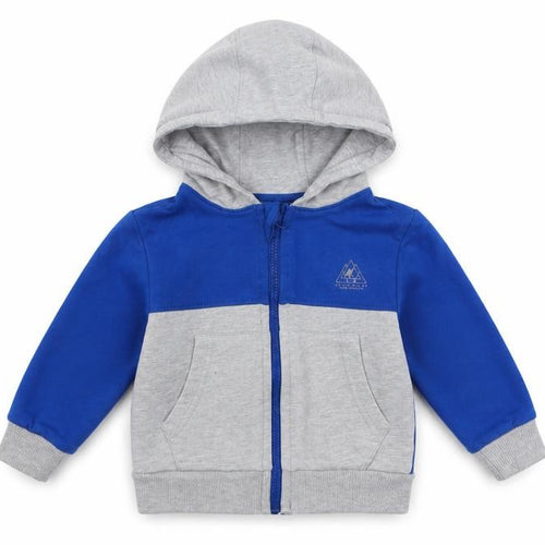 Studio Baby Grey Colourblock Cotton Full Zip Jumper Size 12-18 Months  Zip