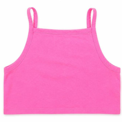 Zara Girls Pink  Cotton Cropped Tank Size 10 Years Square Neck Pullover