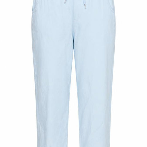 Preworn Womens Blue  Viscose Carrot Trousers Size 3XL L28 in Regular Drawstring