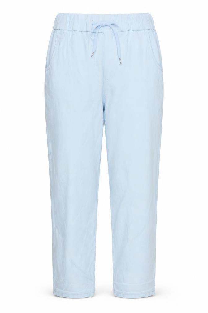 Preworn Womens Blue  Viscose Carrot Trousers Size 3XL L28 in Regular Drawstring