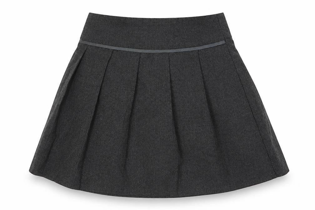 TU Girls Grey  Viscose Pleated Skirt Size 5 Years  Regular Zip