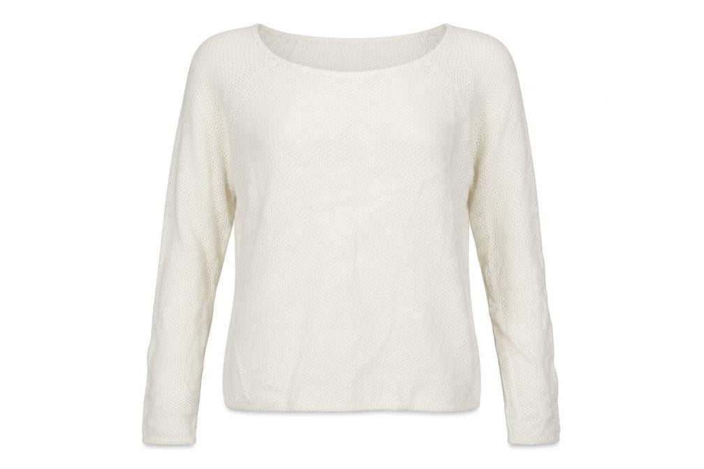amara Womens White  Cotton Pullover Sweatshirt Size 12  Pullover
