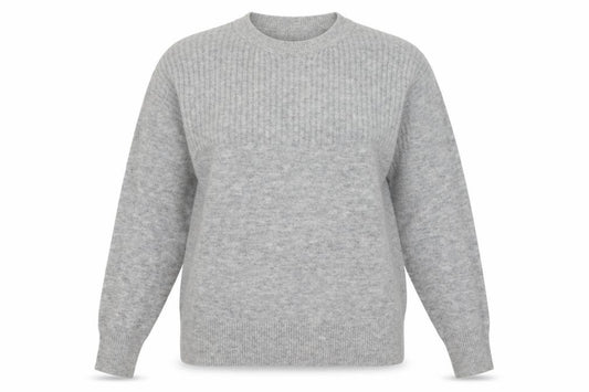 Front view of George women’s grey polyester pullover sweatshirt, size M, pullover