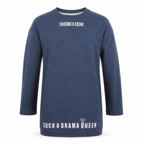 Pep & Co Girls Blue  Cotton Tunic Sweatshirt Size 11-12 Years