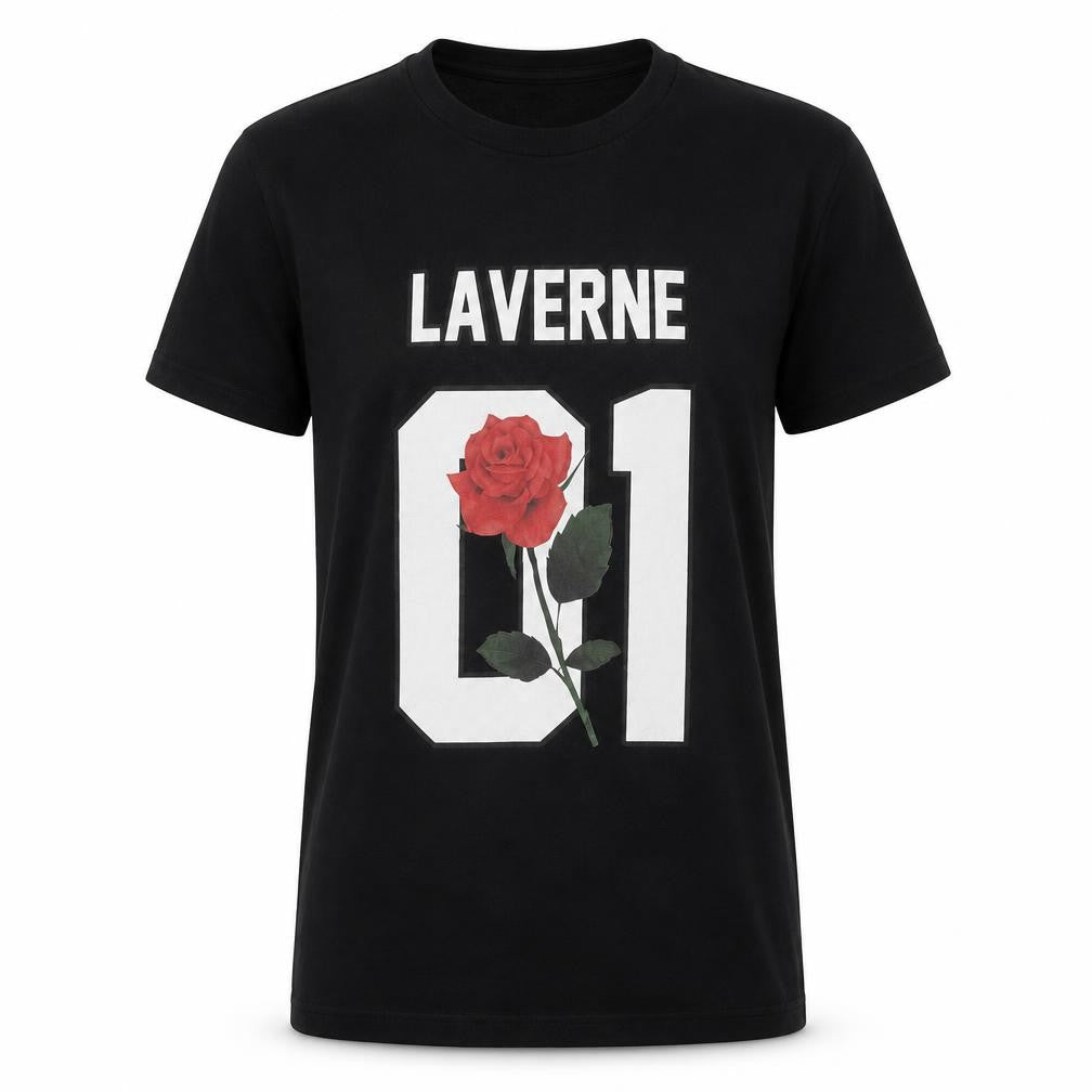 Front view of Canvas women’s black cotton basic t-shirt, size S, round neck - laverne
