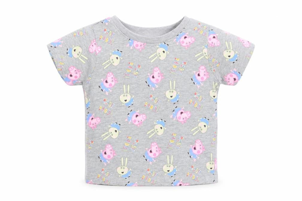 Primark Baby Grey  Cotton Basic T-Shirt Size 12-18 Months Round Neck  - peppa pig