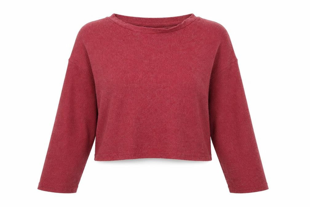 Front view of New Look women’s pink round neck polyester jumper, size L