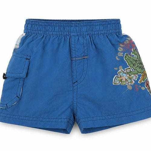 NEXT Boys Blue  Polyester Cropped Trousers Size 3-6 Months   - Crocodile Swim Shorts