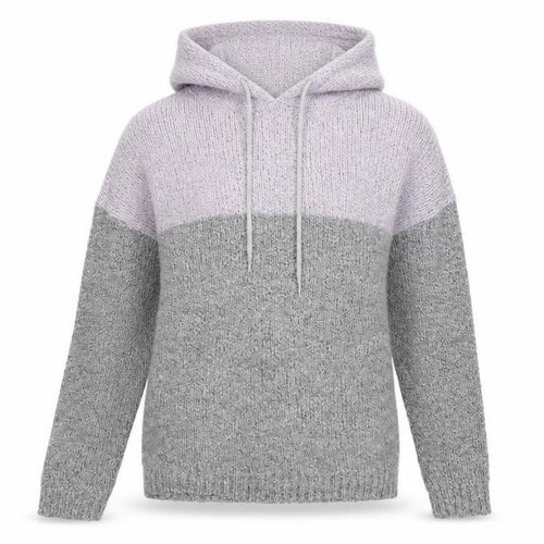 FA Sister Womens Grey Colourblock Polyacrylate Fibre Pullover Hoodie Size S