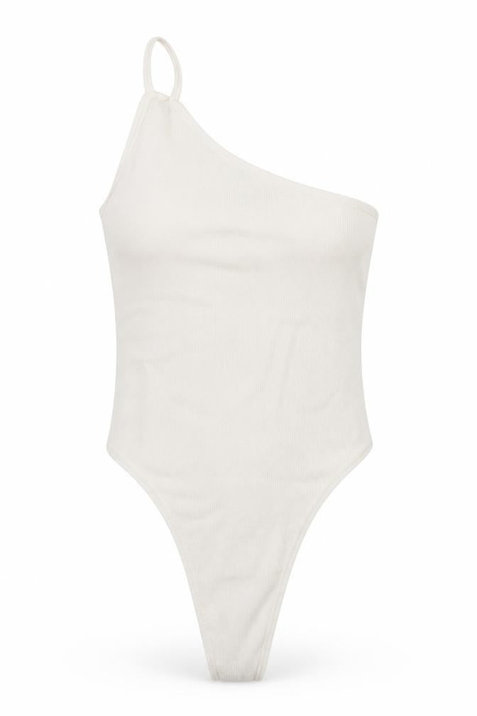 ASOS Womens Ivory  Viscose Bodysuit One-Piece Size 12  Snap