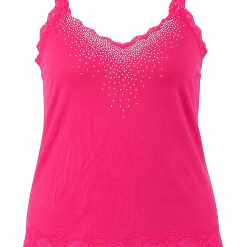 GEB Womens Red  Viscose Camisole Blouse Size 4XL V-Neck