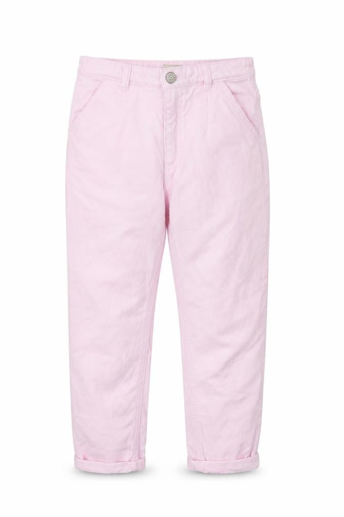 F&F Girls Orange  Cotton Tapered Jeans Size 9 Months L21 in Regular Zip