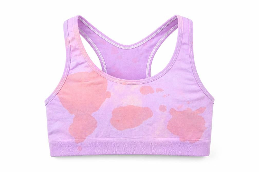 m&s Girls Purple Camouflage Nylon Camisole Tank Size 15 Years Scoop Neck