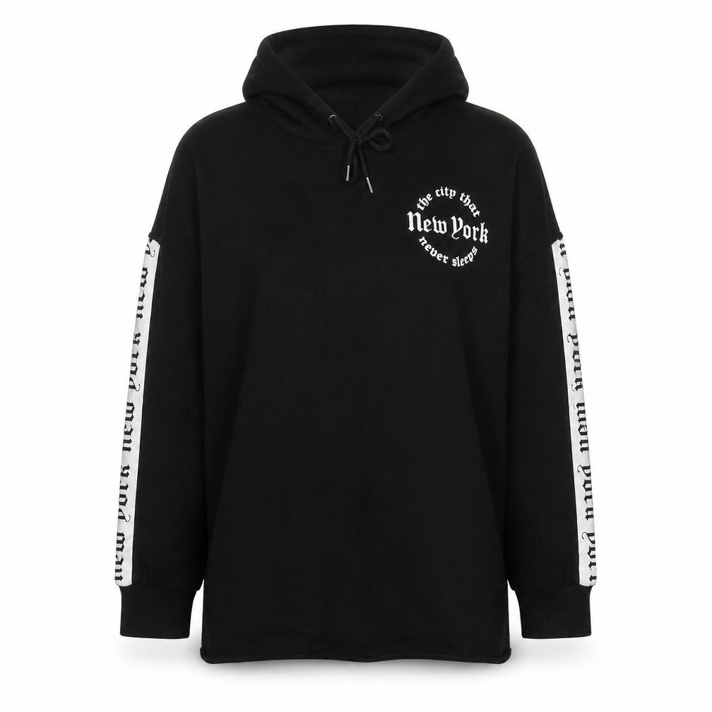 Divided by H&M Womens Black  Cotton Pullover Hoodie Size M   - new york