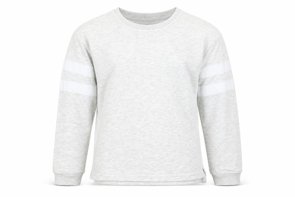 Front view of Primark girls’ grey cotton pullover sweatshirt, size 11-12, years