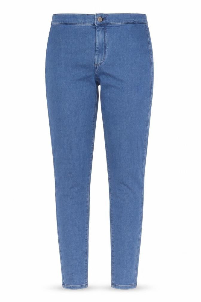 Topshop Womens Blue  Cotton Skinny Jeans Size 28 in L31 in Extra-Slim