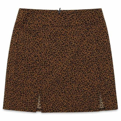 SheIn Womens Brown Animal Print Polyester A-Line Skirt Size S   Zip
