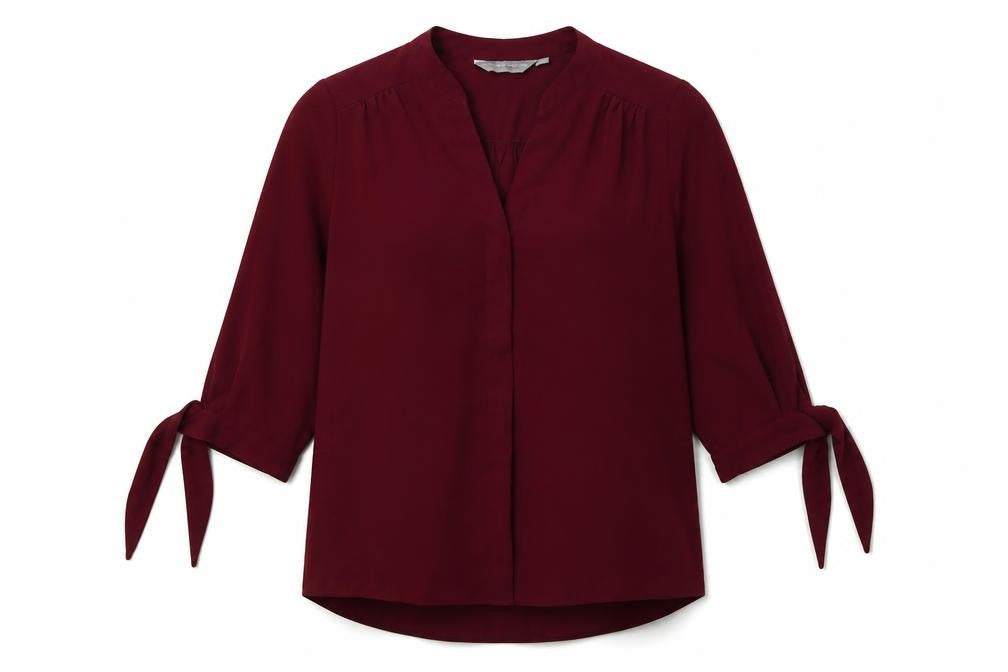 Dorothy Perkins Womens Purple  Polyester Basic Blouse Size 10 V-Neck