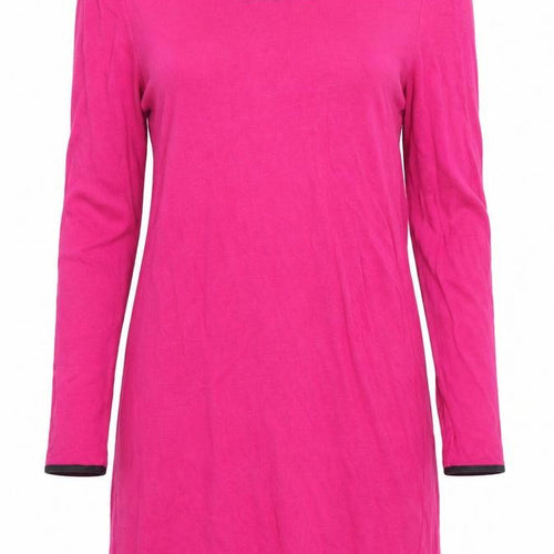 La Redoute  Womens Pink Round Neck  Viscose Tunic Jumper Size 12