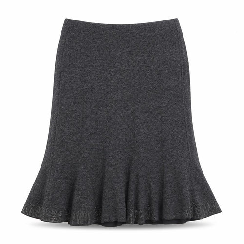 Just Elegance Womens Grey  Viscose Trumpet Skirt Size 12