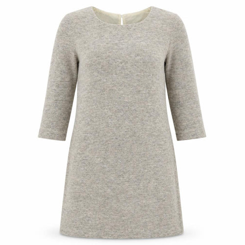 La Redoute Womens Beige  Polyester Jumper Dress  Size 8  Round Neck