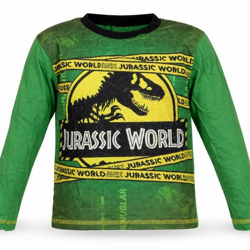 Preworn Boys Green Solid Cotton  Pyjama Top Size 5-6 Years   - Jurassic World