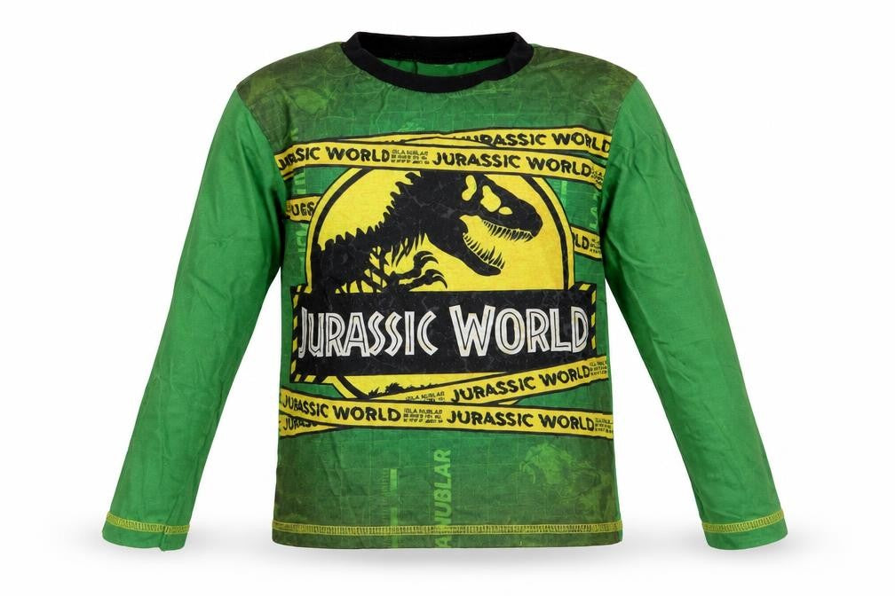 Preworn Boys Green Solid Cotton  Pyjama Top Size 5-6 Years   - Jurassic World
