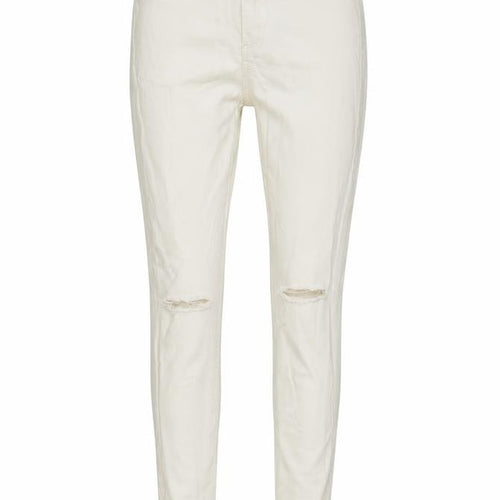 Glamorous Womens White  Cotton Skinny Jeans Size XS L30 in Extra-Slim Zip