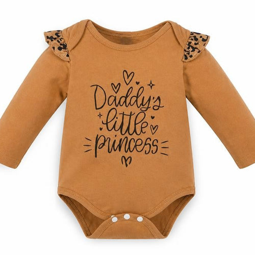 SheIn Girls Brown  Cotton Babygrow One-Piece Size 12 Months   - daddys little princess