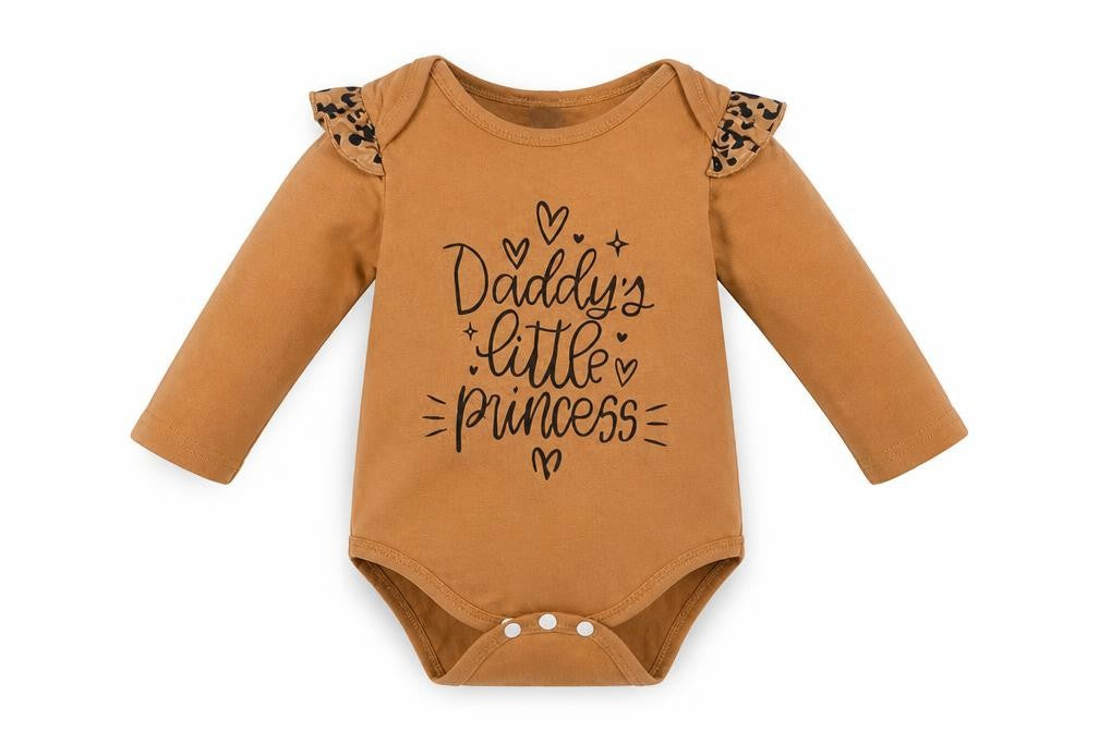 SheIn Girls Brown  Cotton Babygrow One-Piece Size 12 Months   - daddys little princess