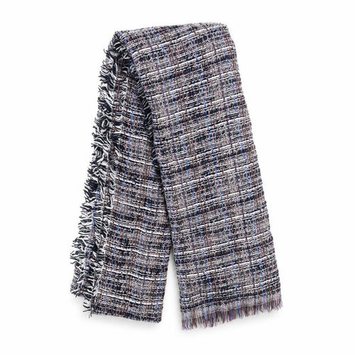 Preworn Womens Blue Check Polyester  Shawl/Wrap