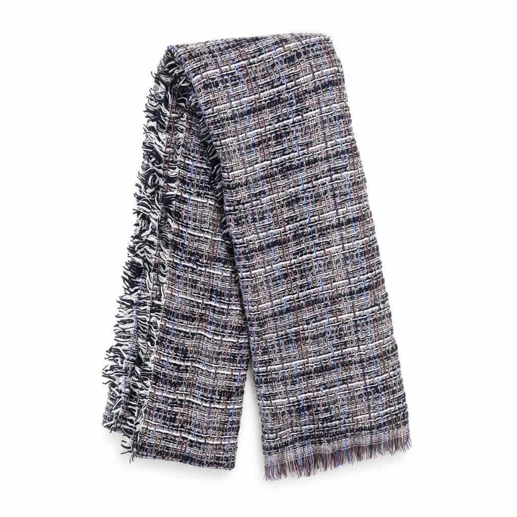 Preworn Womens Blue Check Polyester  Shawl/Wrap