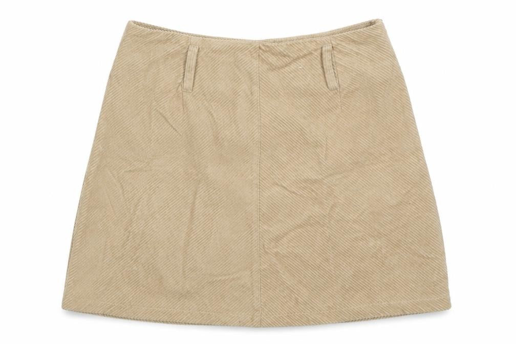 Denim Co Womens Beige  Cotton Mini Skirt Size 10   Zip