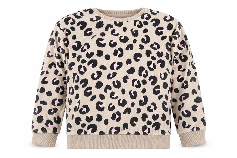 Marks and Spencer Girls Brown Animal Print Polyester Top Pyjama Top Size 8-9 Years  Pullover