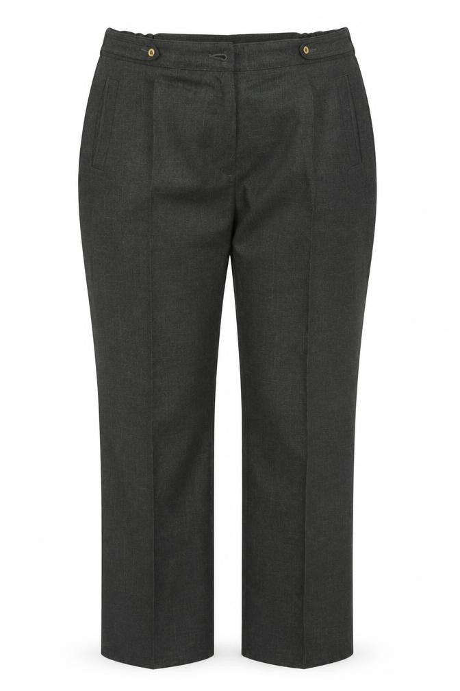 M&S Classic Womens Green  Polyester Dress Pants Trousers Size 14 L26 in Regular Button