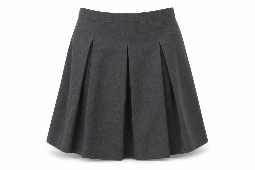 Very Girls Grey  Viscose Pleated Skirt Size 11 Years  Regular Zip