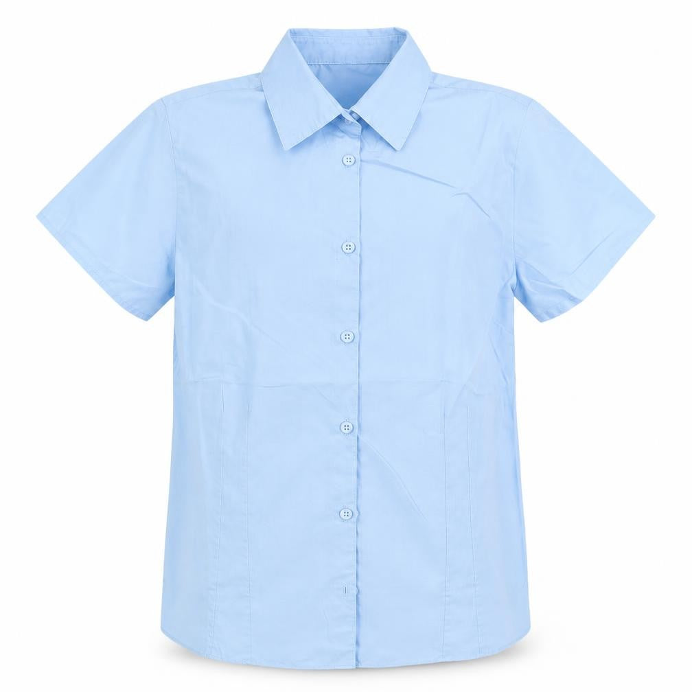 Marks & Spencer Boys Blue  Polyester Basic Button-Up Size 14 Years Collared Button - school Wear