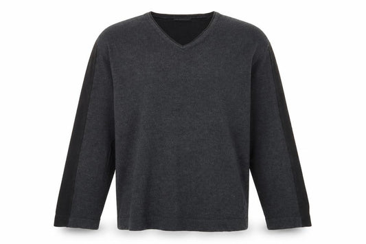Front view of Burton men’s grey cotton pullover sweatshirt, size L