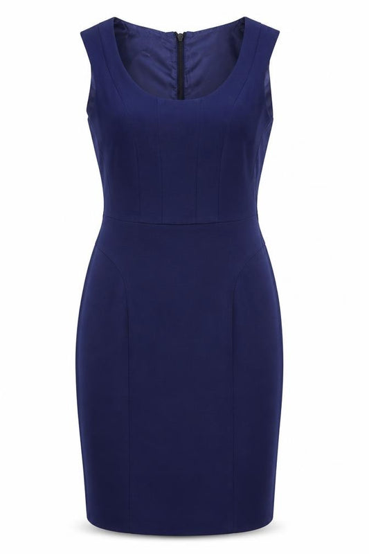 Front view of Next women’s purple polyester a-line, size UK 6, crew neck zip