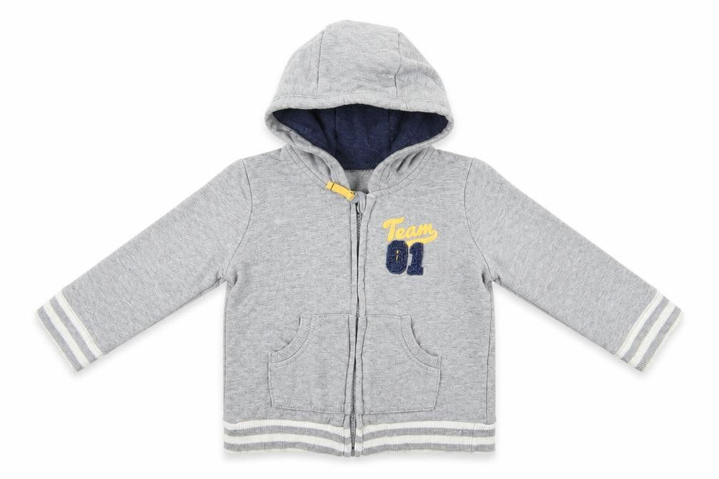 George Baby Grey  Cotton Full Zip Jumper Size 3-6 Months  Zip