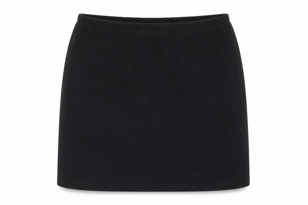 Internacionale Womens Black  Cotton A-Line Skirt Size 12