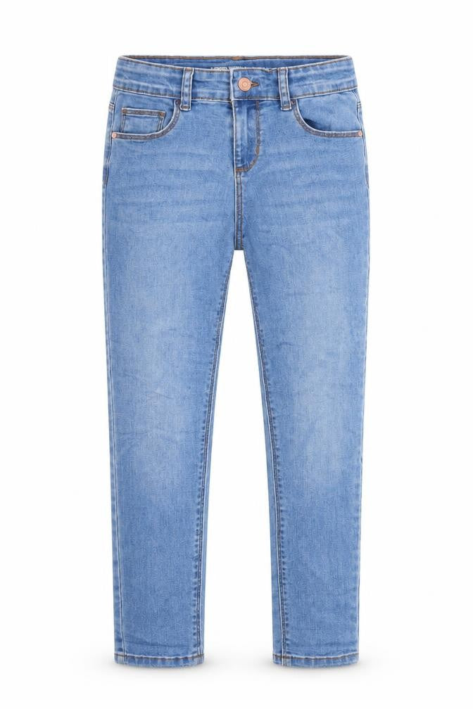 Primark Girls Blue  Cotton Skinny Jeans Size 9 Months L22 in Regular Zip