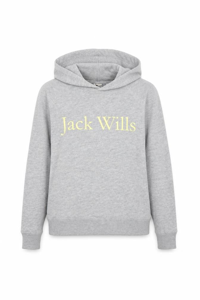 Jack Wills Womens Grey Cotton Pullover Hoodie Size 6