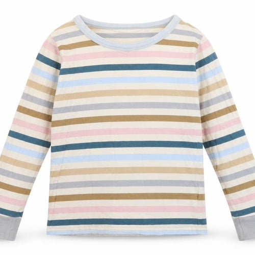 NEXT Girls Multicoloured Striped Cotton Top Pyjama Top Size 8 Years