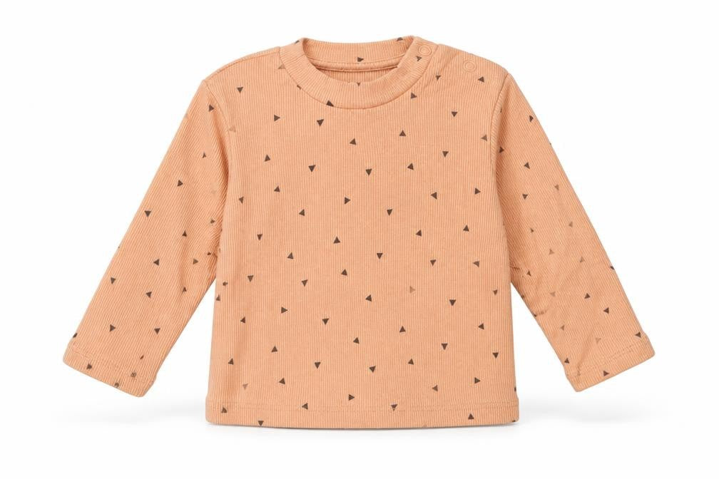 Primark Girls Beige  Cotton Basic T-Shirt Size 6-9 Months Round Neck