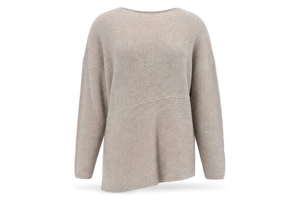 ESPRIT Womens Beige Round Neck  Polyamide Pullover Jumper Size M