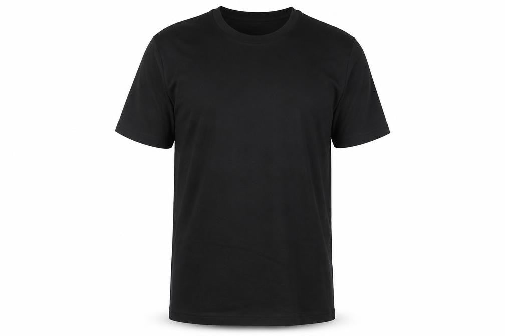 Canvas Mens Black  Cotton  T-Shirt Size L Round Neck