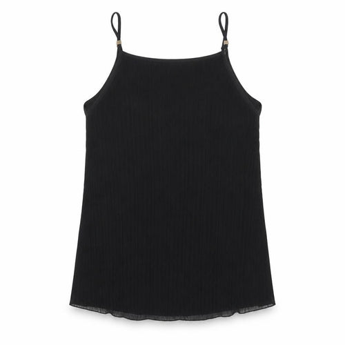 New Look Womens Black Striped Polyester Camisole Blouse Size 12 Round Neck