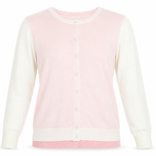 Damsel in a Dress Womens Pink Crew Neck  Acrylic Cardigan Jumper Size M